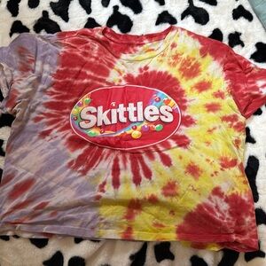 Tie dye, Purple, Red, and Yellow